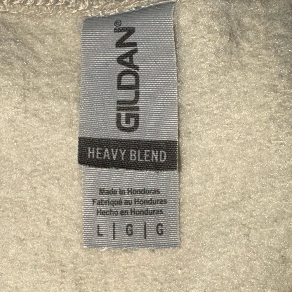 Gildan Cream Crewneck Sweater with Ribbed Cuffs - Picture 5 of 6